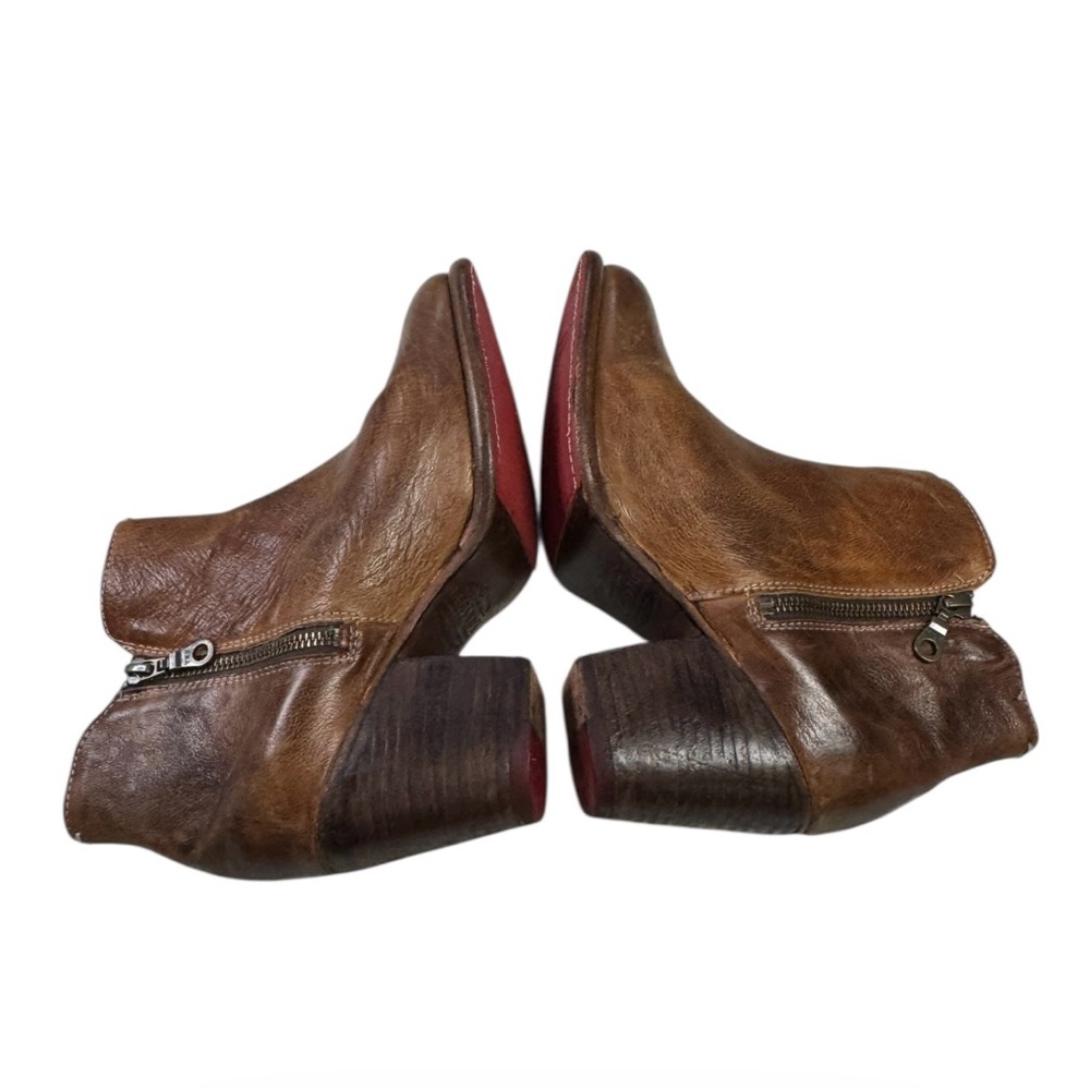 BED|STU Yell Rustic Brown Leather Ankle Booties Size 9.5 - Picture 8 of 10